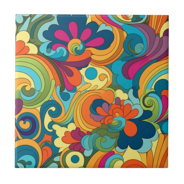 Groovy Art Ceramic Tile Kakelplatta (Framsidan)