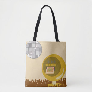 Groovy åttadagarsdagar Retro Music Illustration Tygkasse