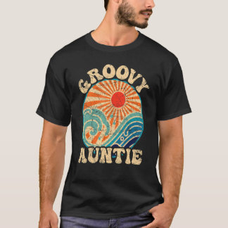 Groovy Auntie 70's Aesthetic Nostalgia 1970's Retr T Shirt