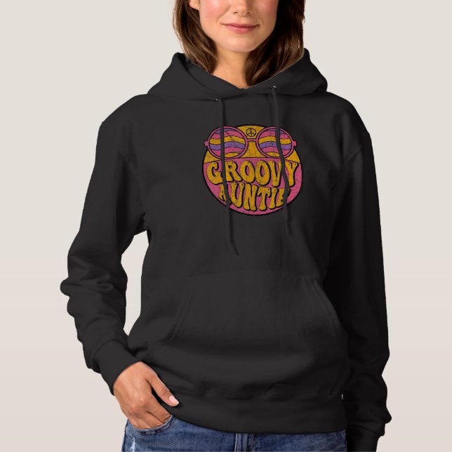 Groovy Auntie 70s Aesthetic Nostalgia 1970's Retro T Shirt (Framsida)