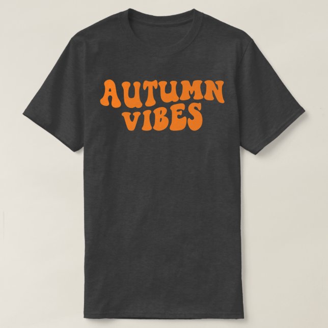Groovy Autumn Vibes Retro dess sjunkande hösthöst  T Shirt (Design framsida)