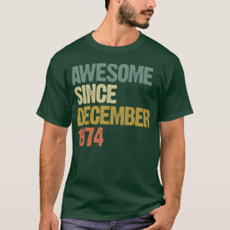 Groovy Awesome Sedan December 1974 Vintage Present T Shirt