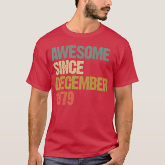 Groovy Awesome Since December 1979 Vintage Gift re T Shirt