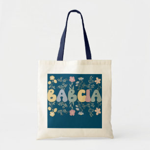 Groovy Babcia Grandmor Flowers Babcia Grandma Tygkasse