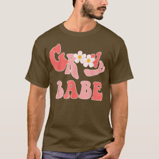 Groovy Babe Groovy Bride Hippie Boho Flower T Shirt