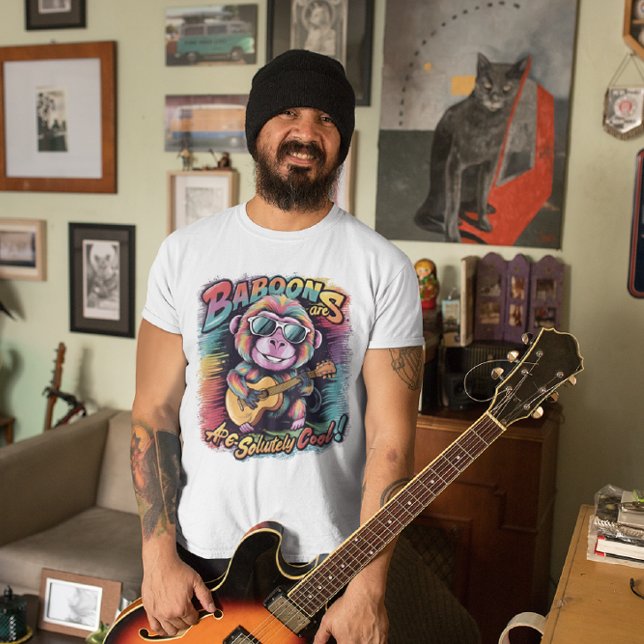 Groovy Baboon: Baboon är en coola som är helt och  T Shirt (Skapare uppladdad)