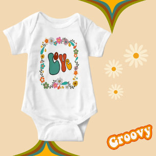 Groovy Baby blomsterstyrka i KÄRLEK 70 är inspirer T Shirt