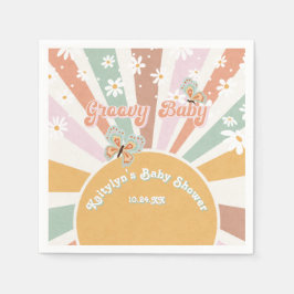 Groovy Baby Daisys Retro 70-tal Hippie Sunshine Gi Pappersservett