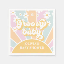Groovy Baby pastel Retro Sunshine babydusch