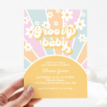 Groovy Baby Pastell Retro Sunshine Baby Shower