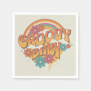 Groovy Baby retro stil Pappersservett