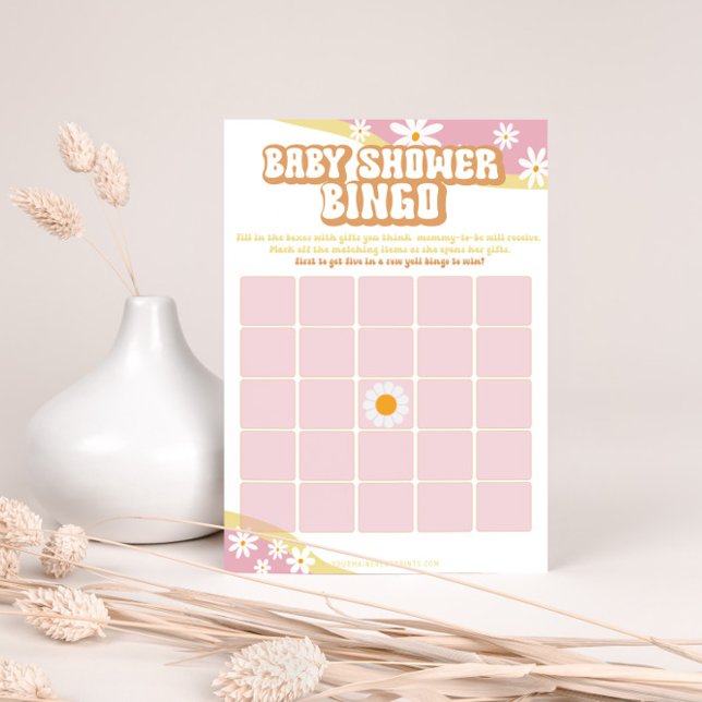 Groovy Baby Shower, Boho Retro, 70:s Vibe Games Meny (Skapare uppladdad)