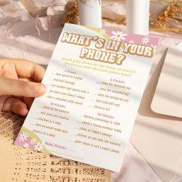 Groovy Baby Shower Games, Boho Retro, 70:s Vibe Meny