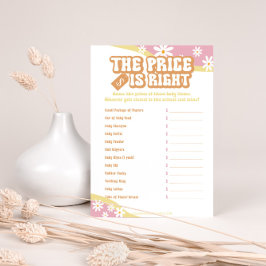 Groovy Baby Shower Games, Boho Retro, 70:s Vibe Meny