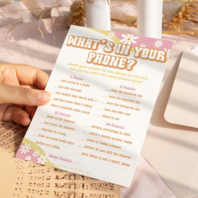 Groovy Baby Shower Games, Boho Retro, 70:s Vibe Meny (Skapare uppladdad)