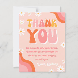 Groovy Baby Shower - tackkort   Groovy Shower Tack Kort