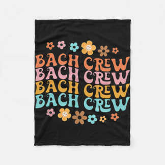 Groovy Bach Crew Funny Bachelorette Brudens sida Fleecefilt