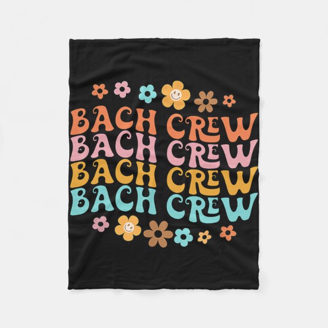 Groovy Bach Crew Funny Bachelorette Brudens sida Fleecefilt (Framsidan)