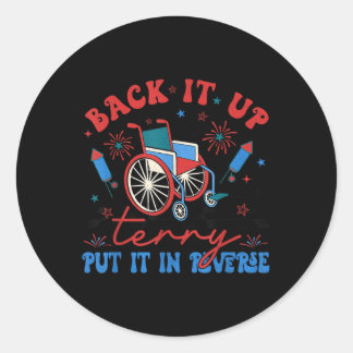 Groovy Back Up Terry satte in det i omvänt fyrverk Runt Klistermärke