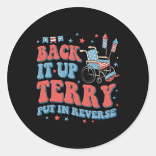 Groovy Back Up Terry satte in det i omvänt fyrverk Runt Klistermärke