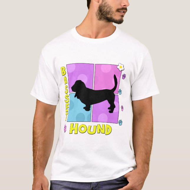 Groovy Bassethund T-shirt (Framsida)
