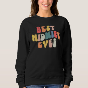 Groovy Bästa Barnmorska Någonsin Doula Barnmorska  T Shirt