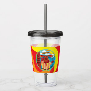 Groovy Bear Kids Tumbler för campingplats Take Away Mugg