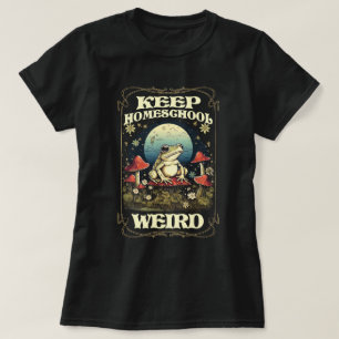 Groovy Behålla Homeschool Konstig Mamma Cottagecor T Shirt
