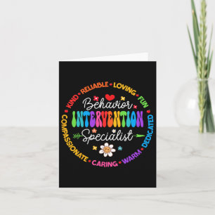 Groovy Behavior Intervention Specialist Tillbaka t Kort