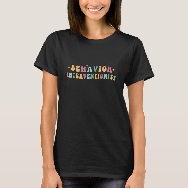 Groovy Behavior Interventionist Back to school 1 T Shirt (Framsida)
