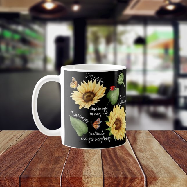 Groovy-bekräftelse Positive Blommigt Self Care Kaffemugg (Skapare uppladdad)