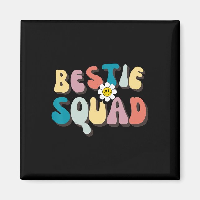 Groovy Bestie Squad Besties Resa matchning Magnet (Framsidan)