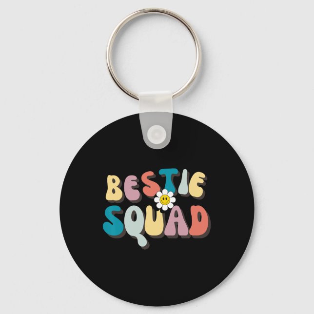 Groovy Bestie-squadet Bästa vänner Resa Bästa vänn Nyckelring (Framsida)
