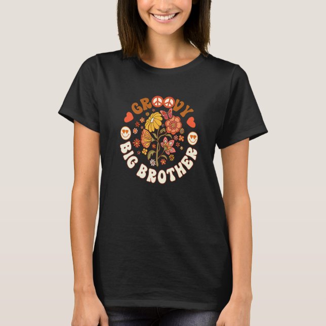 Groovy Big Brother Groovy Birthday Matching Birthd T Shirt (Framsida)