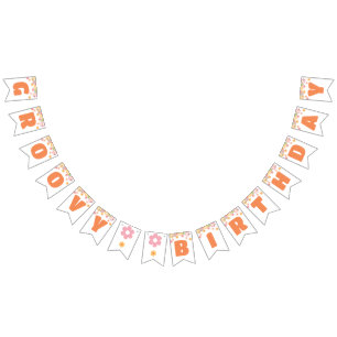 Groovy Birthday Daisy Hippie Birthday Vimplar