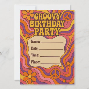 Groovy Birthday Inbjudan