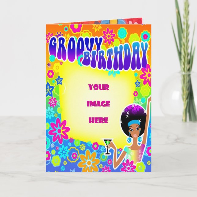 Groovy Birthday Kort (Framsida)