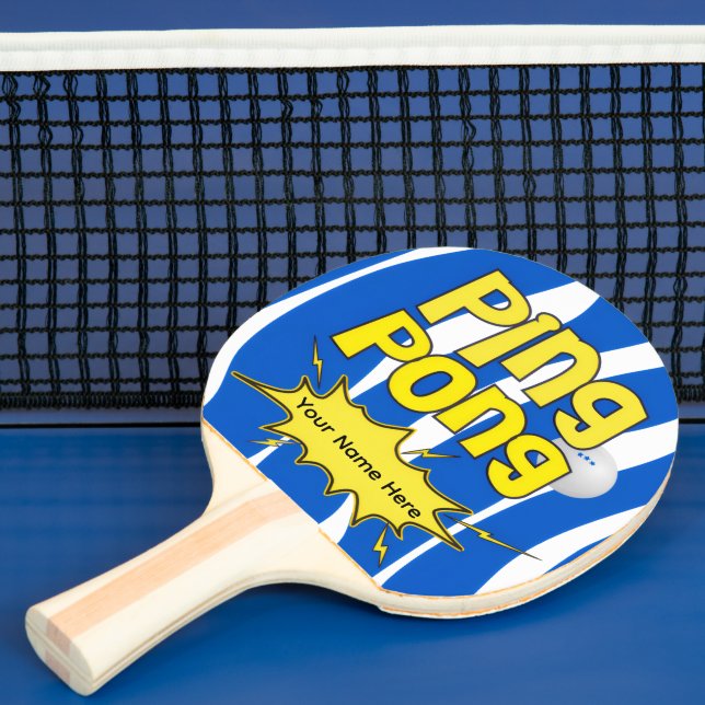 Groovy blå våg, personlig Ping Pong-paddle Pingisracket (Insitu)