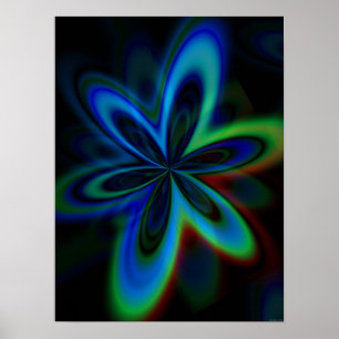 Groovy blomma poster