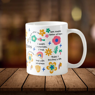 Groovy Blommig Sjuksköterska Retro RN Examen Prese Kaffemugg