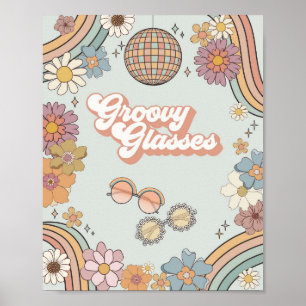Groovy blommigt 70s-reflextatuering till station-f poster