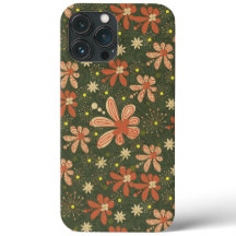 Groovy blommigt grönt Fodral-Mate iphone case