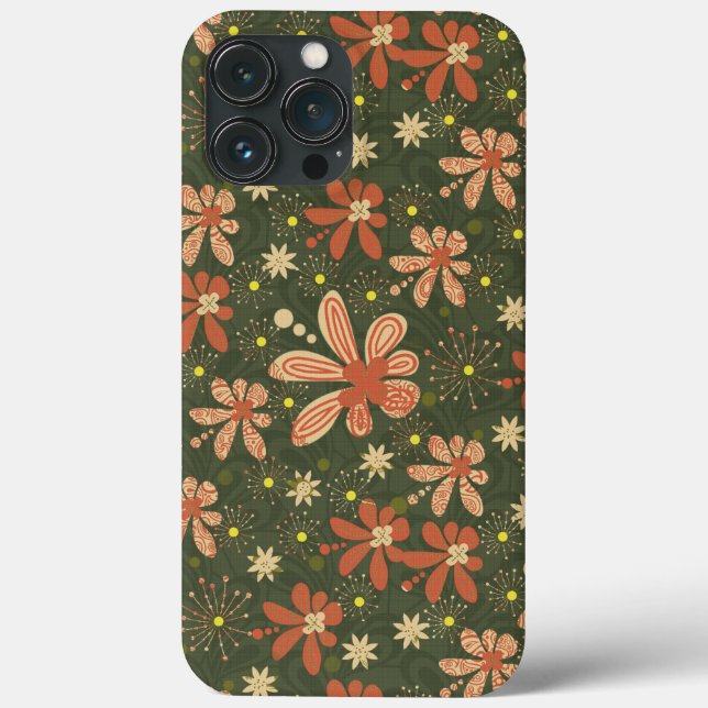 Groovy blommigt grönt Fodral-Mate iphone case (Baksida)