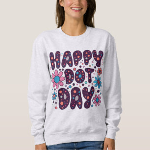 Groovy Blommigt Lycklig Dot Day T Shirt