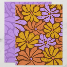 Groovy Blommor Scrapbookpapper