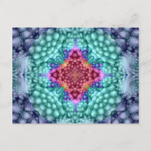 Groovy Blue Vintage KaleidoscopePostcards Vykort