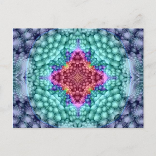 Groovy Blue Vintage    KaleidoscopePostcards Vykort (Framsida)
