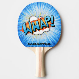 Groovy Blue Whap! Superhjälte Personlig Paddle Pingisracket