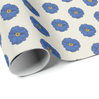 Groovy Blue Wrapping Papper Presentpapper