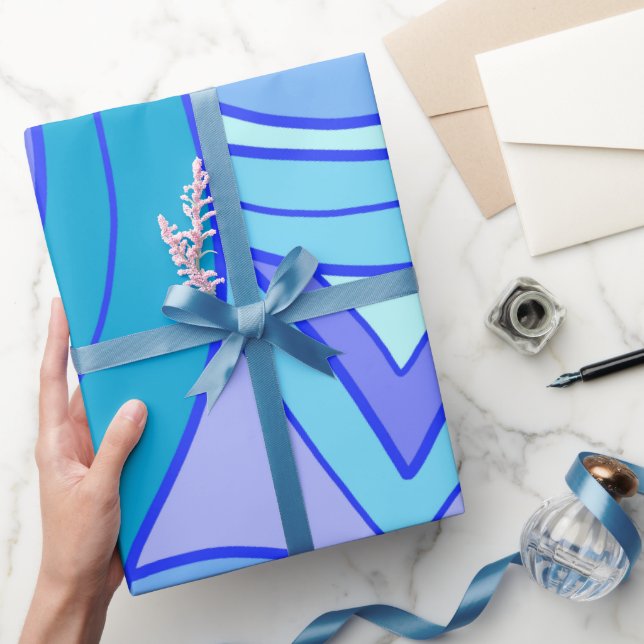 Groovy Blues Presentpapper (Gifting)
